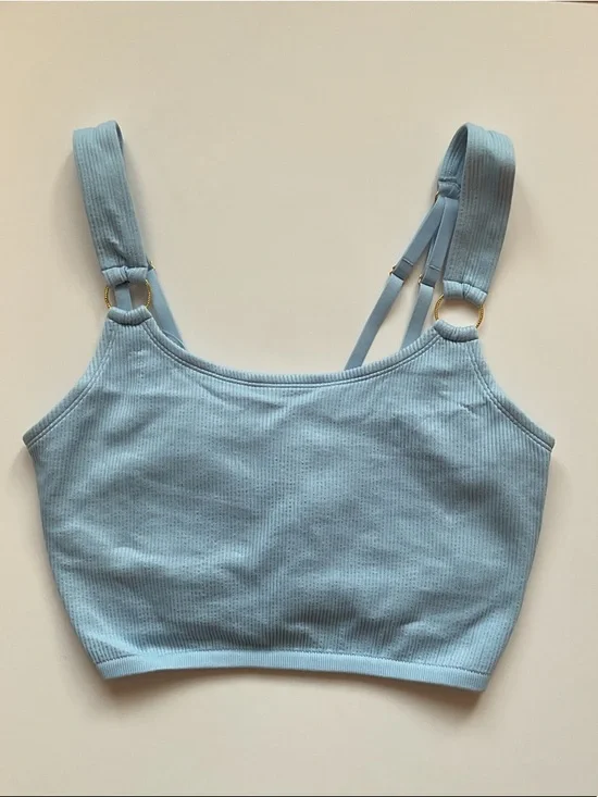 Aerie Ribbed Crop Top With Rings - Picture 2 of 8